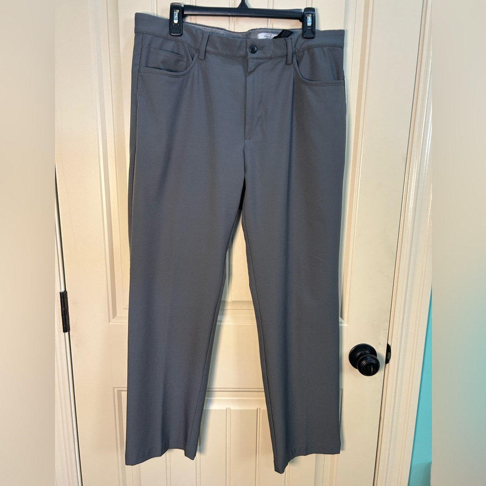 Greg Norman Men’s Classic Straight-Leg Golf‎ Pants Slate Gray Flat Front 36x30